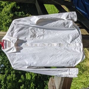 Everlane Japanese Oxford Button Up Shirt White Cotton Sz 2